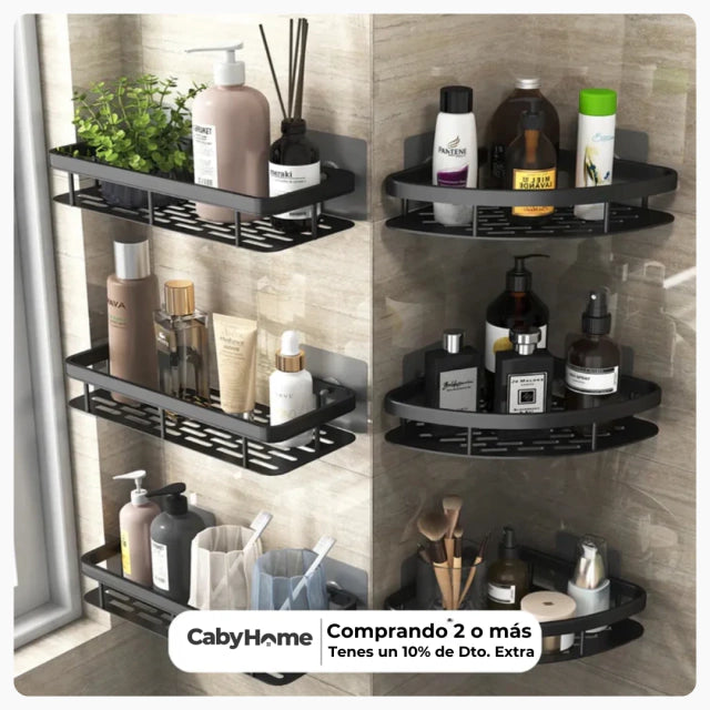Estante Auto-adhesivo de Aluminio Para Baño
